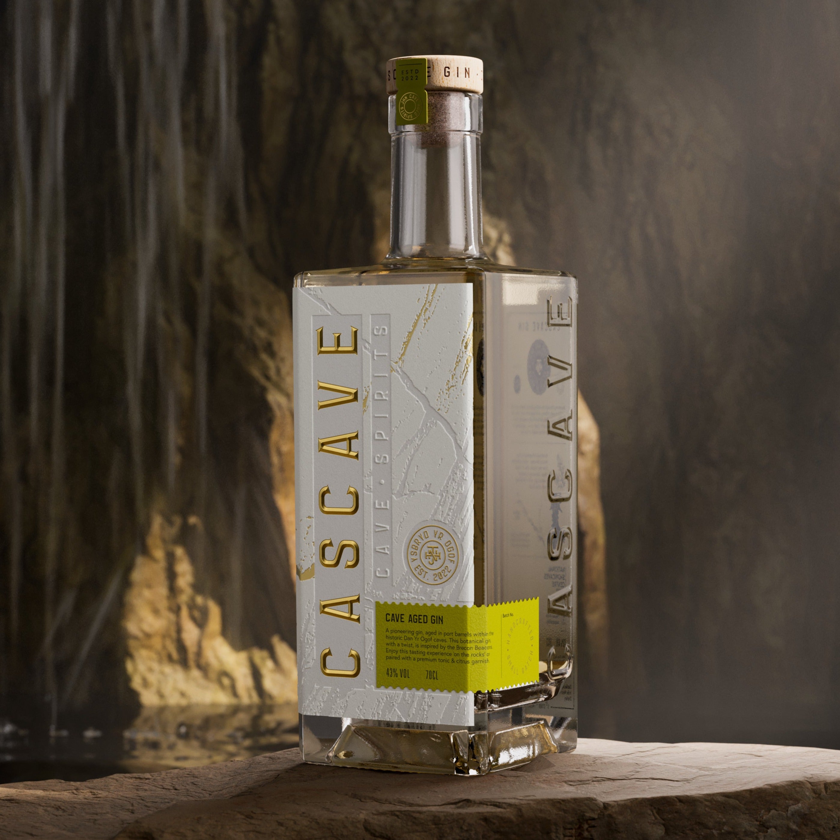 Cave Aged Gin, Cascave Cave Aged Gin, Welsh Gin, Cave Gin, Cave Water, Award Winning, Gin cocktail, Dan yr Ogof Gin, Brecon Beacons,