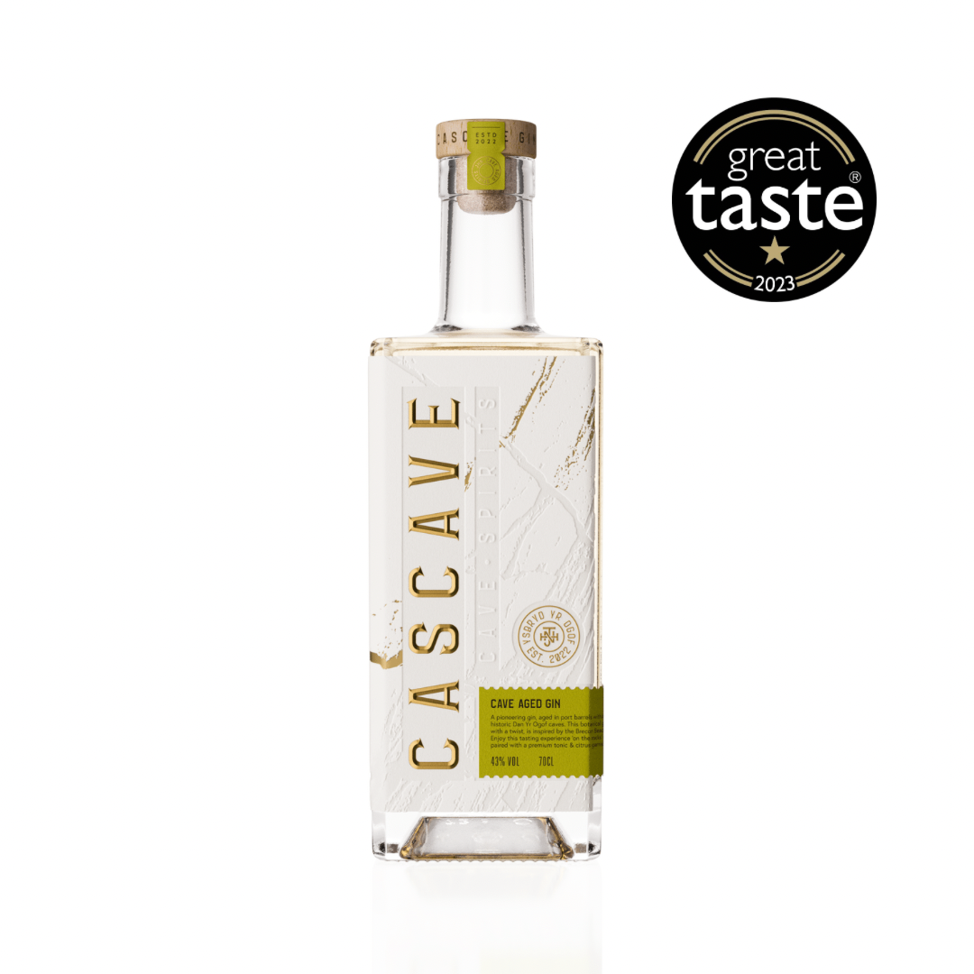 Cascave Cave Aged Gin, Welsh Gin, Cave Gin, Cave Water, Award Winning, Gin cocktail, Dan yr Ogof Gin, Brecon Beacons, Great Taste Award