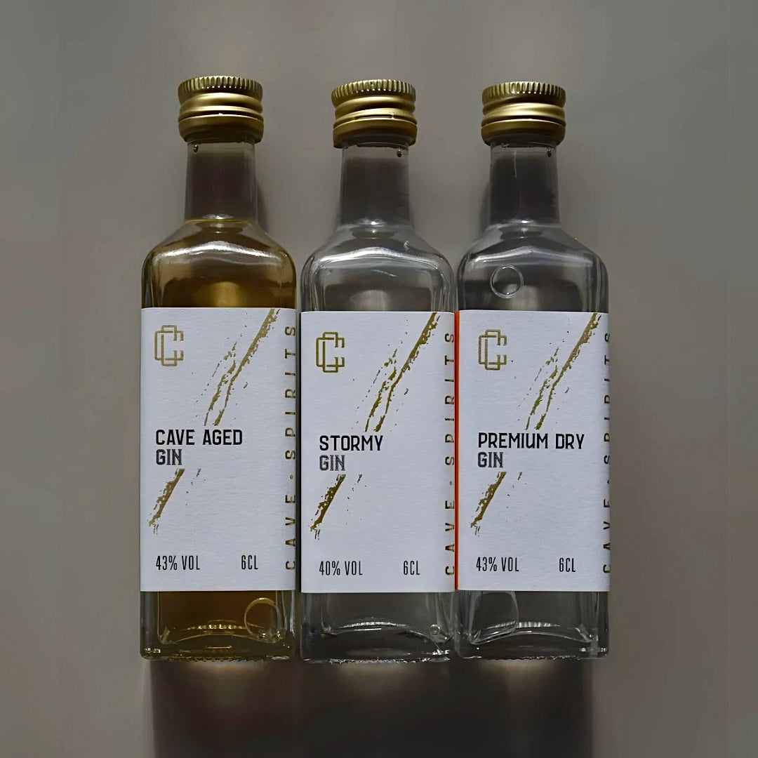Cascave Gin Miniature, Miniature gin bottles  Stormy Gin, Welsh Gin, Premium Dry Gin, Award Winning Gin, Craft Gin Club, Cave Aged Gin, Dan yr Ogof, Brecon Beacons, gin cocktail, cave water, gin cocktail recipes