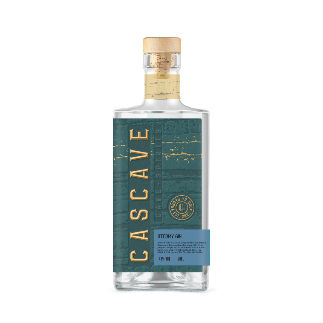 Cascave Stormy Gin, Welsh Gin, Premium Gin, Award Winning Gin, Craft Gin Club, Cave Aged Gin, Dan yr Ogof, Brecon Beacons, gin cocktail, cave water, gin cocktail recipes